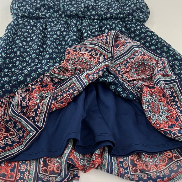 As U Wish Women’s sleeveless size medium blue dress with blue tassels - Picture 9 of 10